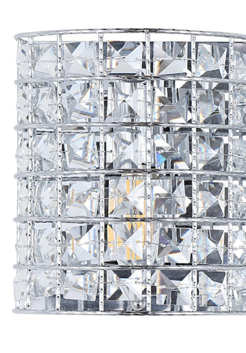 Clara Deco Metal/Crystal Classic Glam LED Vanity Light - JONATHAN Y